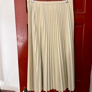 Tibi Cream Pleated Skirt